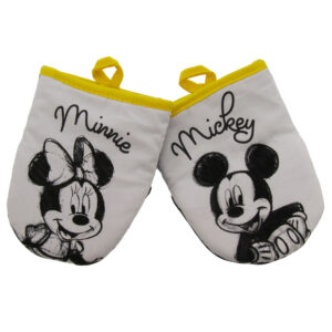 Disney Kitchen Neoprene Oven Mitts, 2pk - Non-Slip Heat Resistant Oven Gloves with Premium Insulation Ideal for Handling Hot Kitchenware-Ideal Kitchen Set with Hanging Loop, 15.5 x 7 Inches - Mr & Mrs
