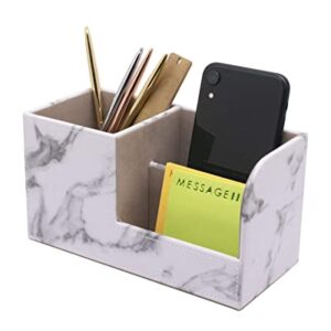 Marble Desk Organizer, Pen Holder for Office Supplies Stationery